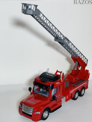 Детская Пожарная Машина с выдвижной лестницей на радиоуправлении красная фото 6